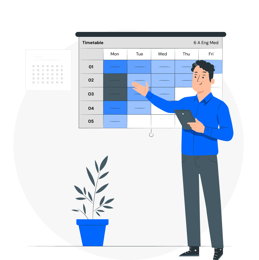 Smart timetable builder with conflict resolution