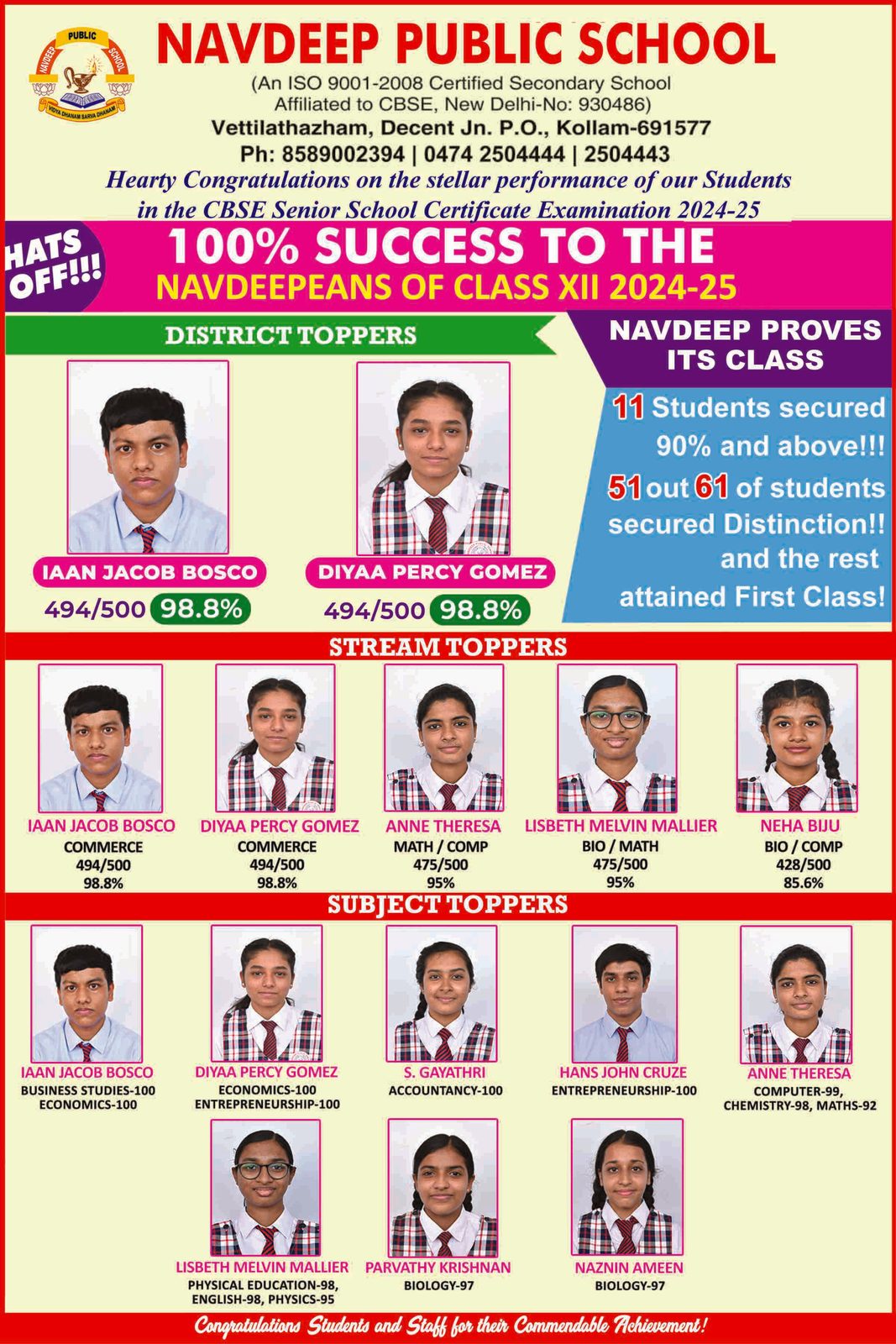 Navdeep Public School, Decent Junction, Kollam campus photo